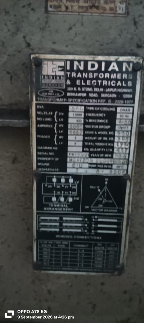 500 KVA OLTC